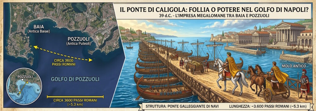 Il Ponte di barche di Caligola: la folle impresa dell’imperatore tra Baia e Puteoli